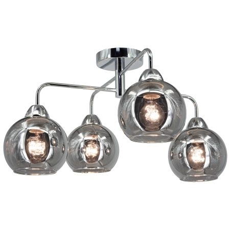 Plafon chromowany szklany 4-punktowy 2213/4 z serii ASPEN - Lampy Elem